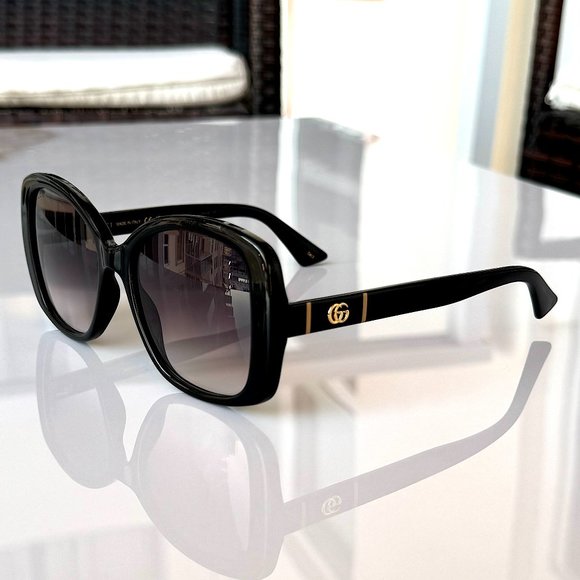 Gucci GG0762S Black Women's Square Sunglasses New 56-18-145 - Picture 8 of 16